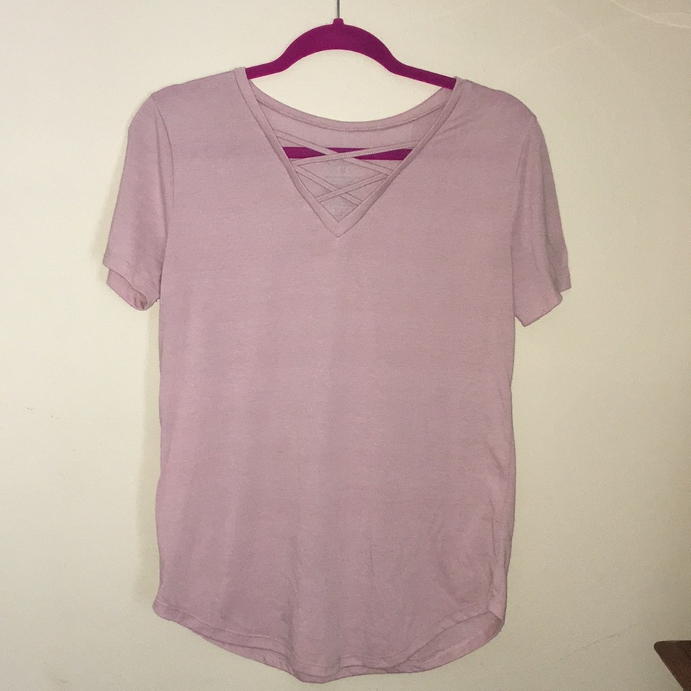 Light pink crisscross shirt